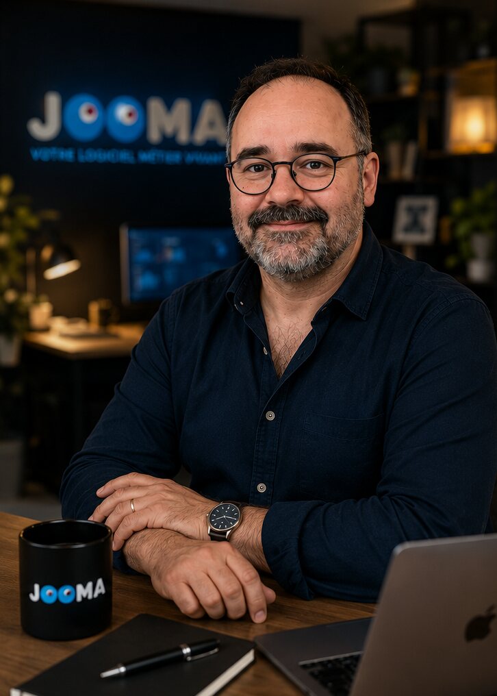 Yann Gabel, développeur web et fondateur de JOOMA, à son bureau à Cholet (49)